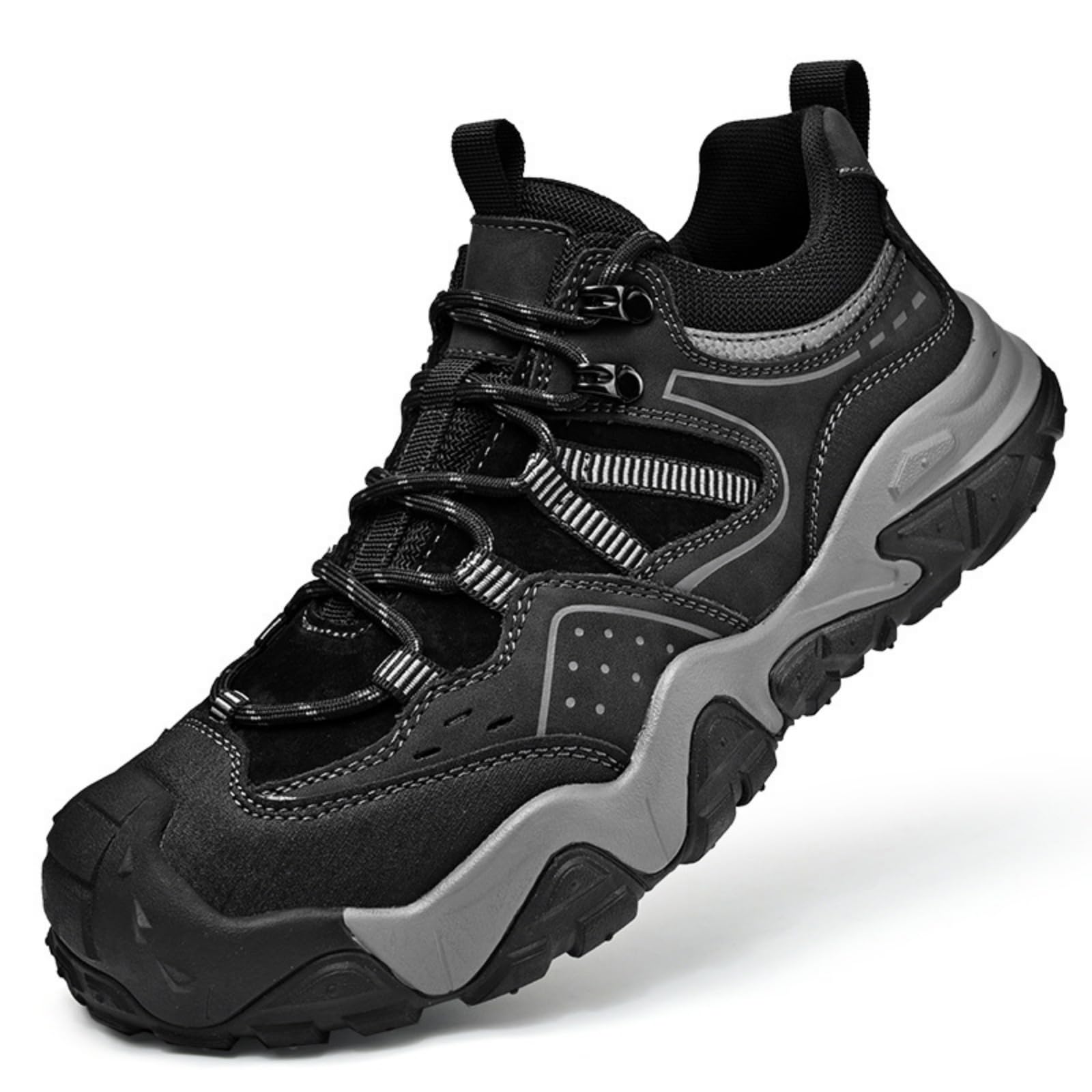 Scarpe Trekking Uomo Pelle Scarpe Basse per Passeggiate All'aperto