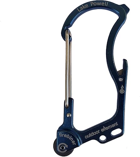 Miniatura 9 de OUTDOOR ELEMENT  Firebiner grabado personalizado  Recuerdo  Herramienta de emergencia de llavero  Arrancador de fuego  Mosquetón  Abridor de