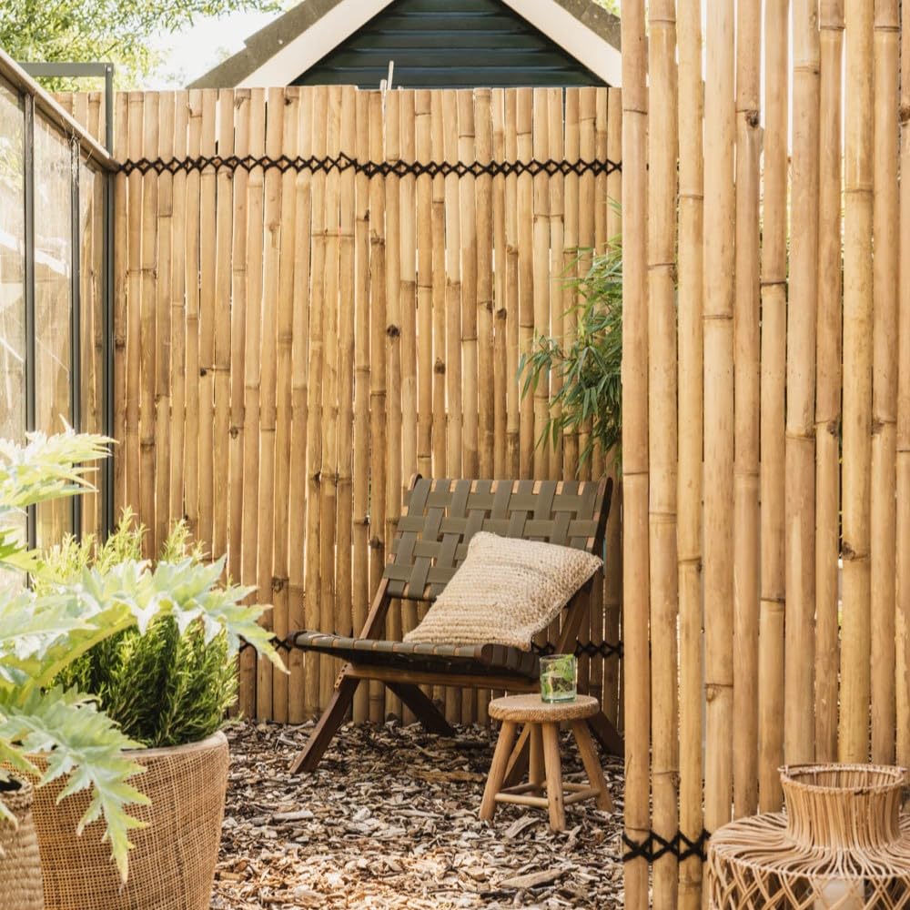 Zaun Matte Sichtschutz Aus Bambus KISU Gartenzaun Bambuszaun In 3 Größen - DE-CO Bambus Zaun 180 Hoch