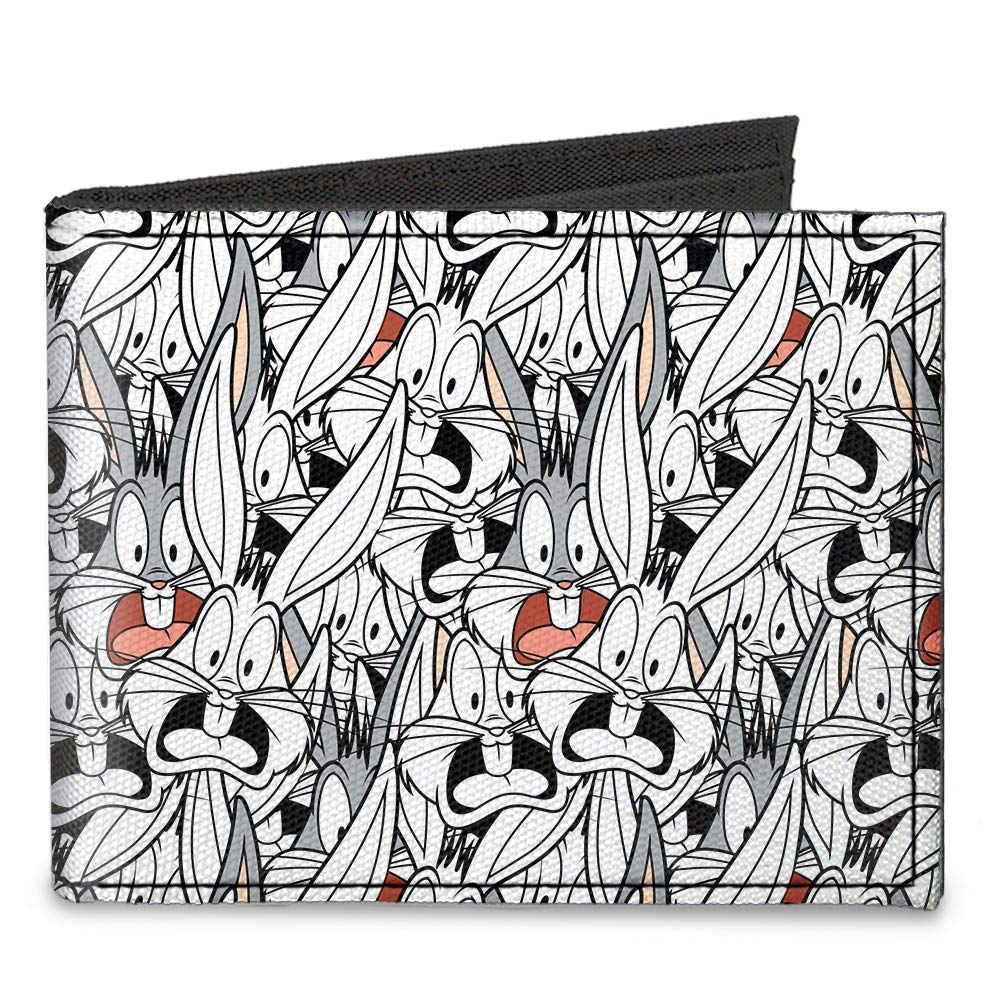 Buckle-Down Men's Standard Canvas Bifold Wallet-Bugs Bunny, 4.0