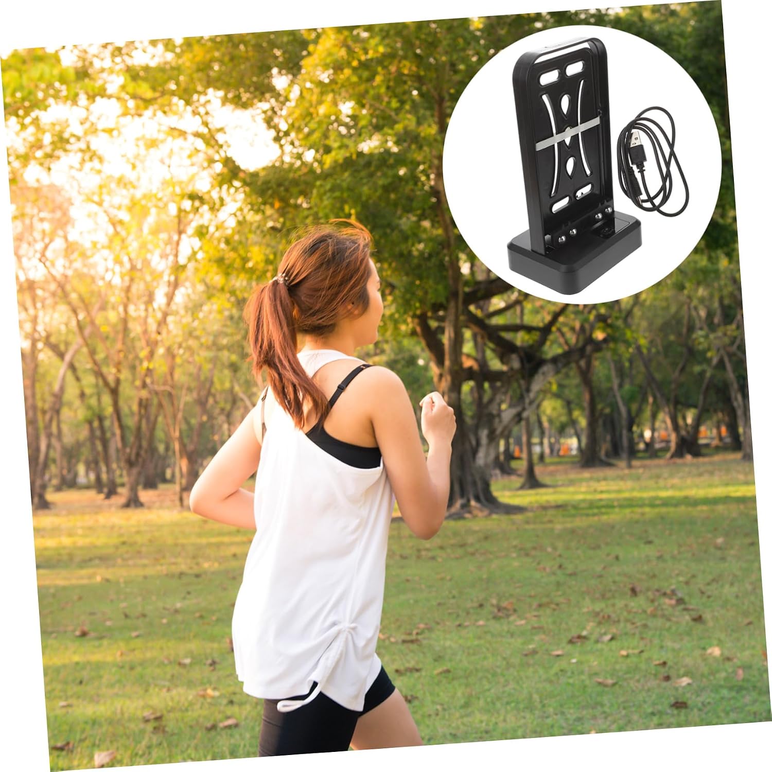 Mobile Phone Pedometer USB Charger Automatic Step Counter Mute Function Lightweight Design for Fitness Enthusiasts for Walking and Running