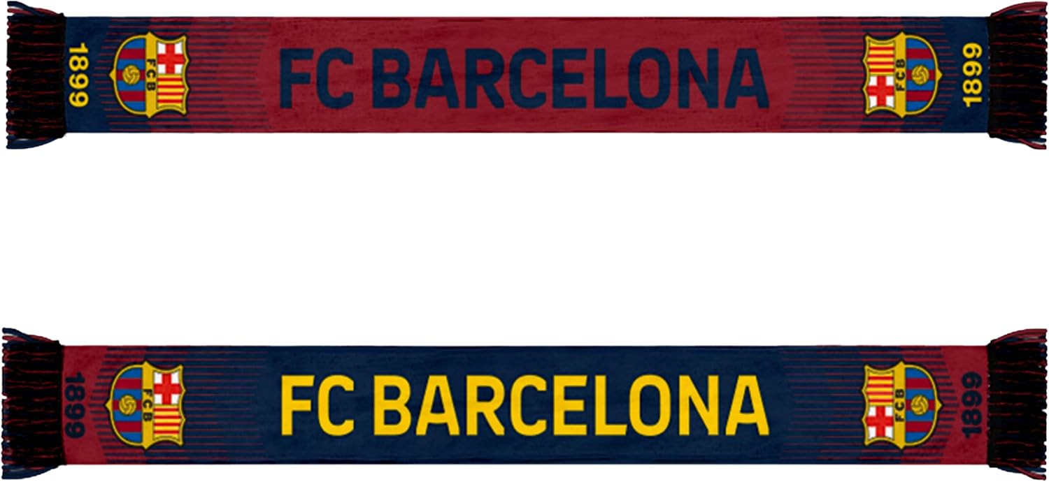 Icon Sports Officially Licensed FC Barcelona Soccer Scarf - Unisex Adult
