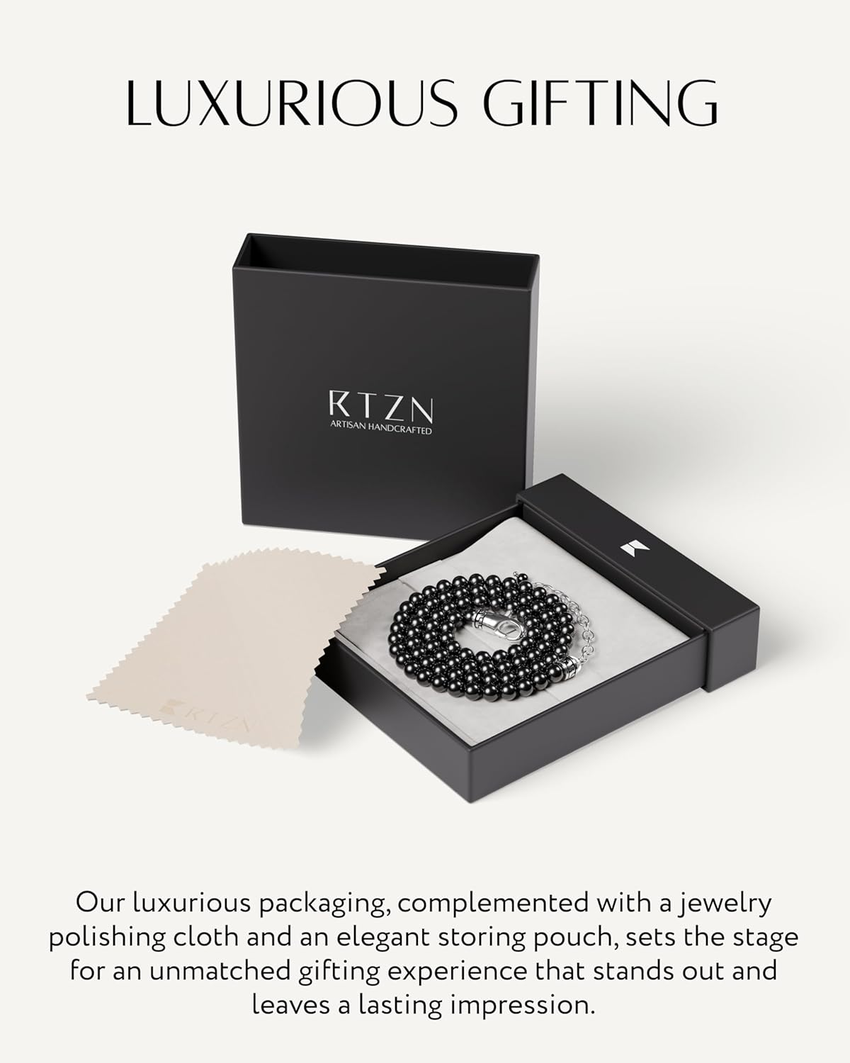 RTZN® Necklace for Men – Premium Artisan Handcrafted Authentic Stone Necklace