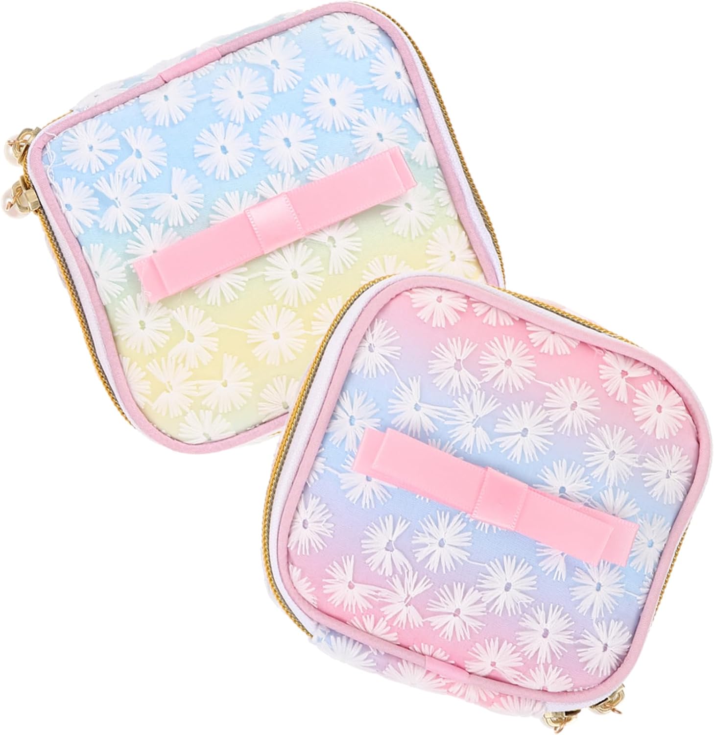 2Pcs Sanitary Napkin Storage Bags Portable Nylon Cloth Pouches