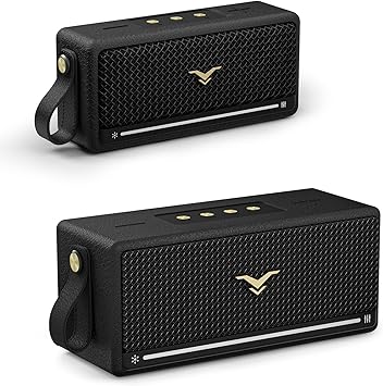 StageSound Bluetooth Speaker, Retro Speakers Bluetooth Wireless, Portable Bluetooth Speaker Loud with Deep Bass, IP67 Waterproof, LED Lights, Stereo Pairing
