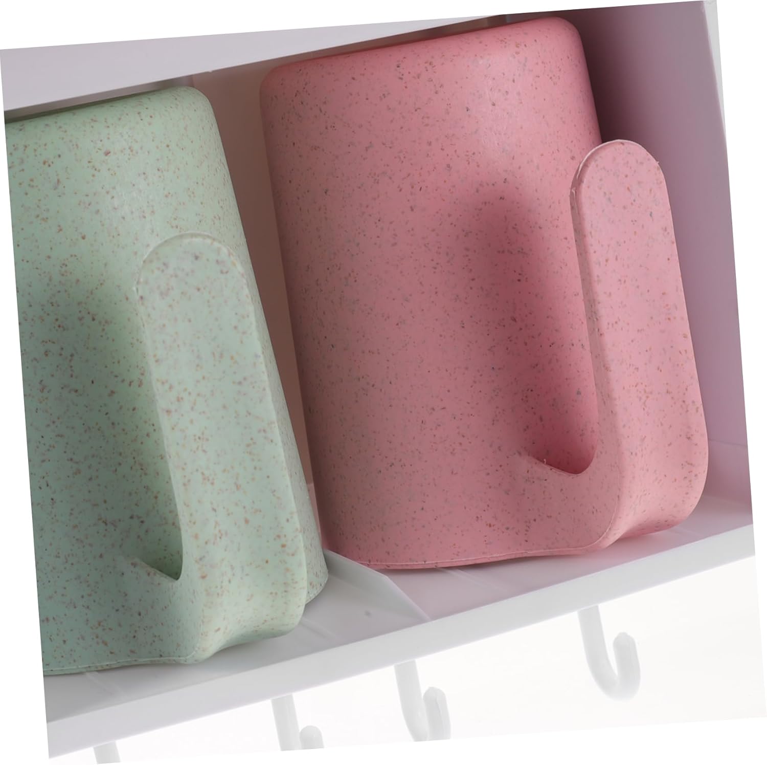 Space-Saving Toothbrush Holder for Washroom Wall-Mounted Toothbrush Rack Easy to Reach No Drilling Required