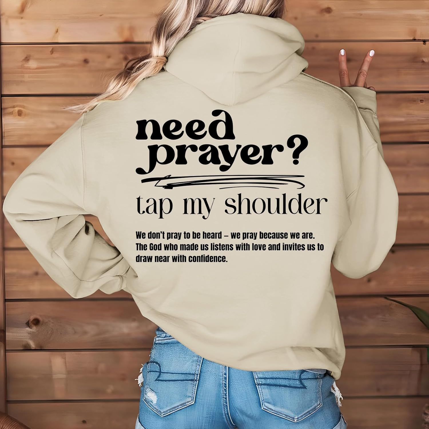 KEEVICI Christian Faith God Hoodies for Women Jesus Bible Verse Religious Hoodie Graphic Sweatshirts Inspirational Pullover - Image 3