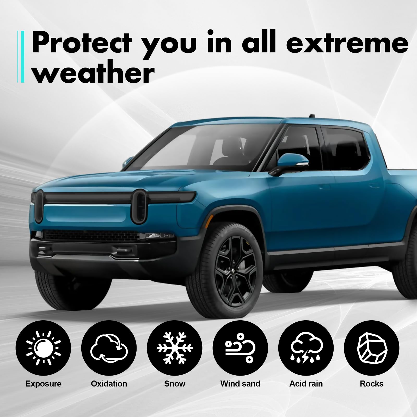 Paintville for Rivian R1T R1S 2021 2022 2023 2024 2025 TPU Headlights Smoke Tint PPF 30% VLT Smokey Headlamp Film Paint Protection Custom Fit Anti Scratch Self Healing Guard Rivian Accessories