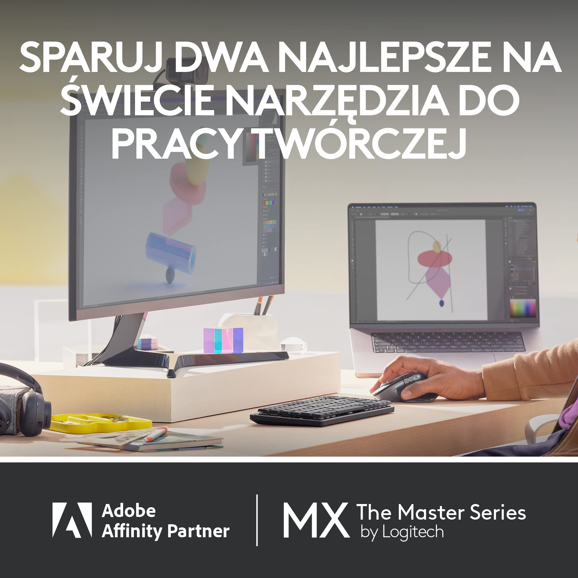 Logitech MX Master 3S Mac - ergonomiczna mysz bezprzewodowa | 8K DPI, działa na szkle, ciche kliknięcia, konfigurowalna, USB-C, Bluetooth, Apple, iPad - Space Grey