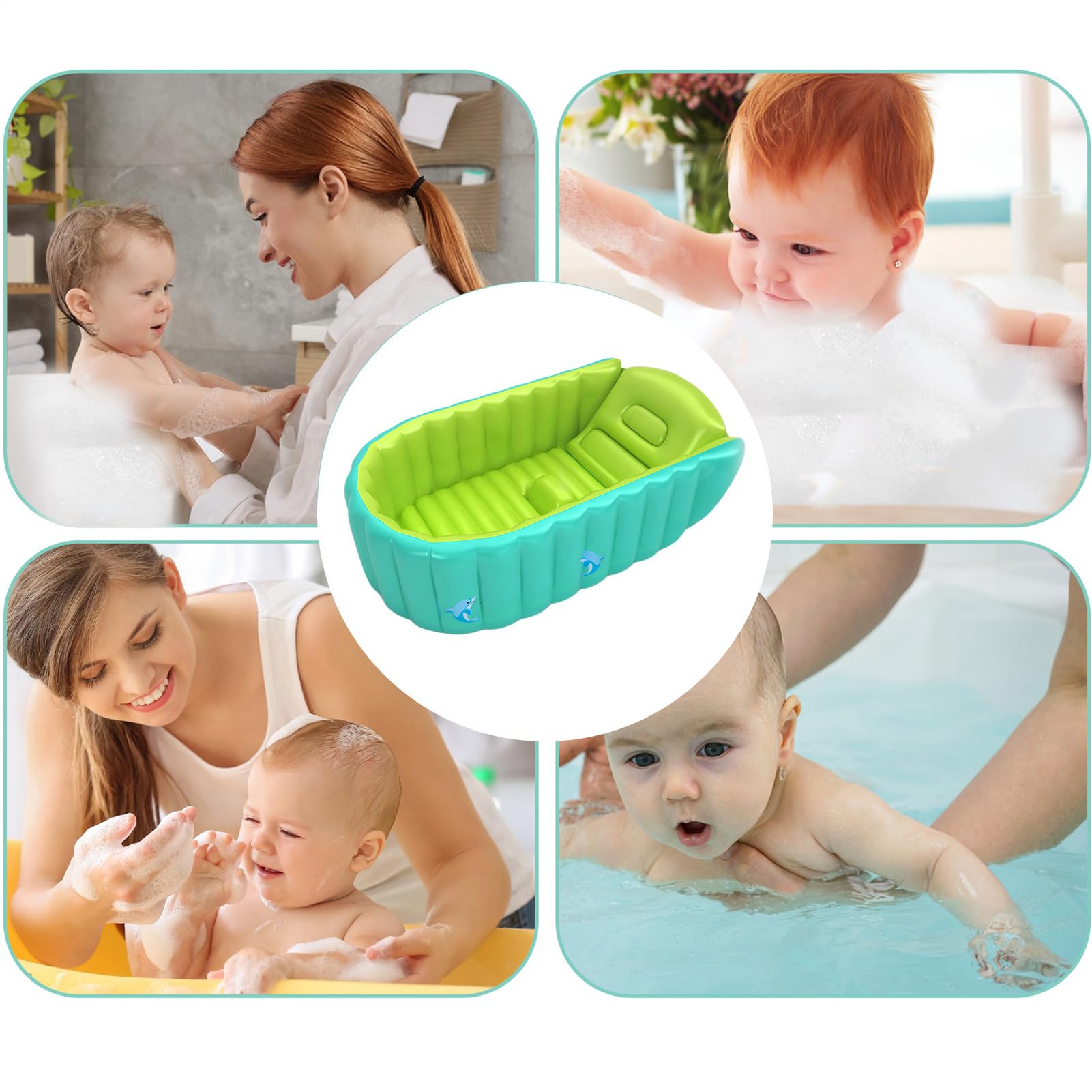 Aufblasbare Badewanne, Kleinkindbadewanne Aufblasbares Duschbecken mit