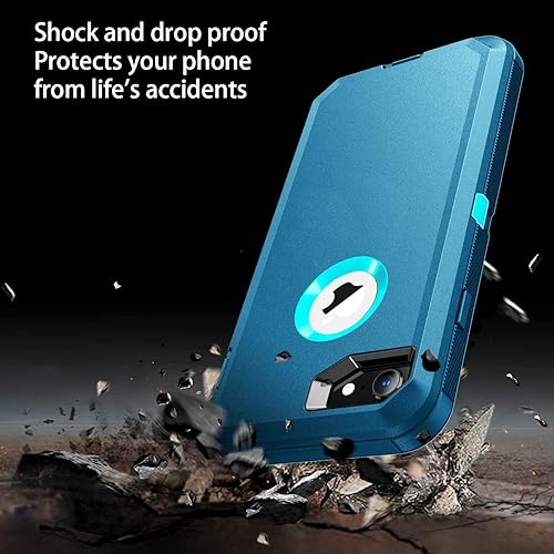 Miniatura 3 de Funda para iPhone 6s, iPhone 6, protector de pantalla integrado, protección de cuerpo completo de 3 capas, resistente y resistente a los golpes,