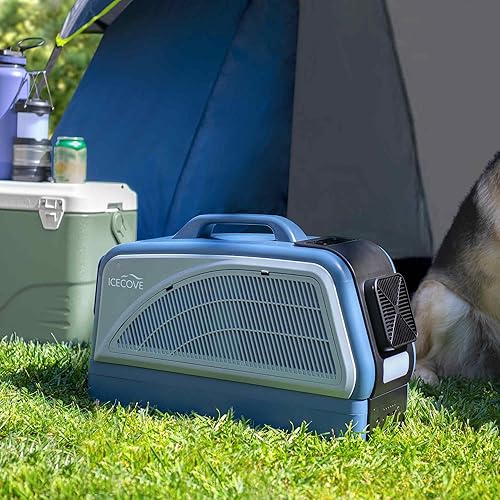Miniatura 2 de IceCove Aire acondicionado portátil, unidad de CA de enfriamiento rápido de 2500 BTU, bajo consumo de energía de 250 W, 25.5 V CC, 2 velocidades de