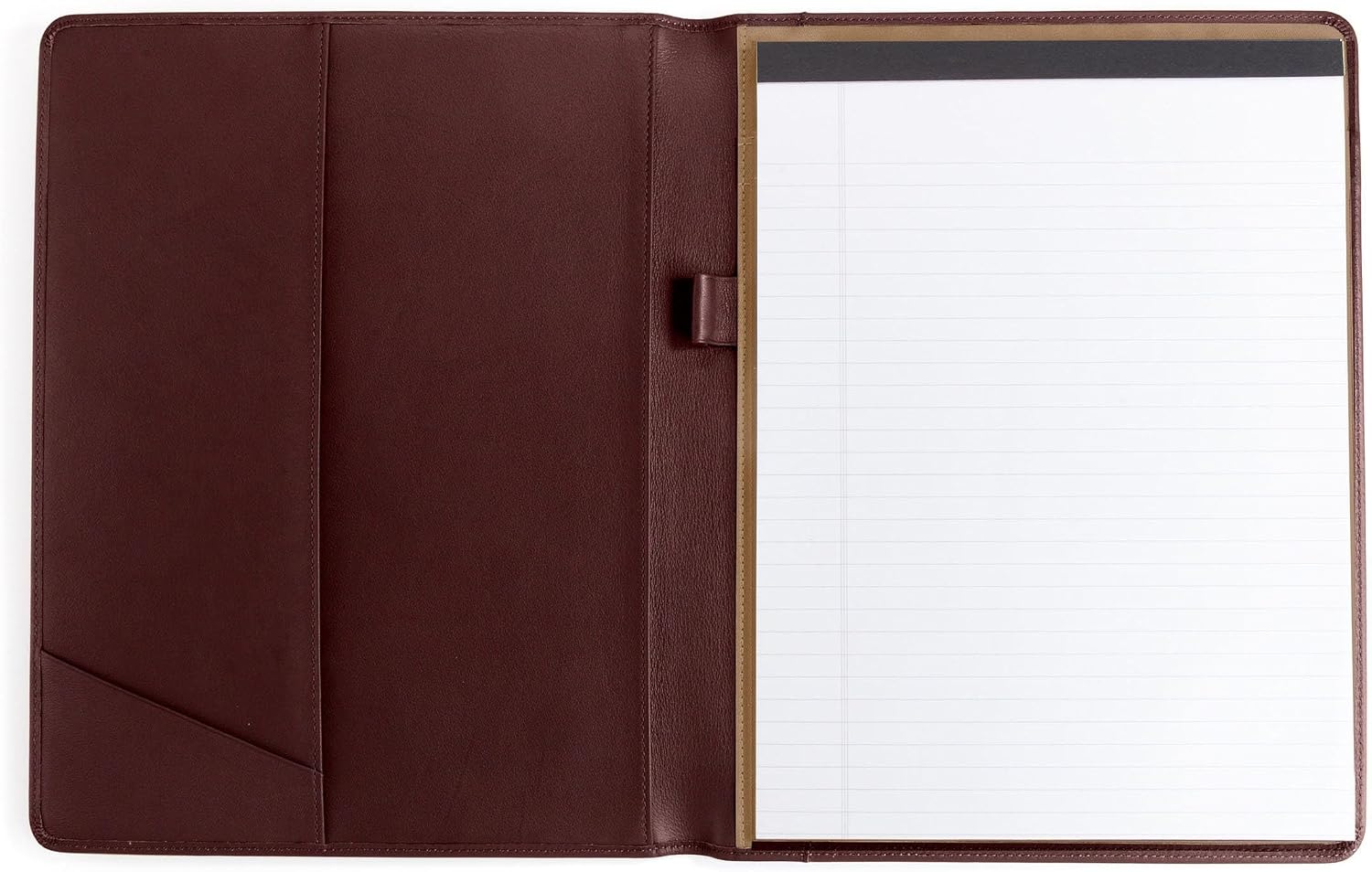 Leatherology Brown Standard Padfolio – Full Grain Leather Professional Organizer with Letter Pad, Business Card Pocket & Pen Loop for Meetings or Work