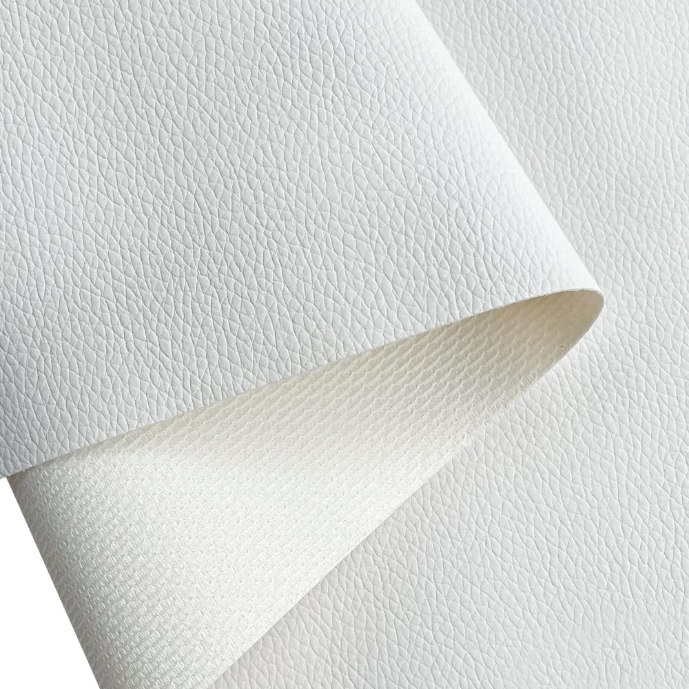 XHT Piel sintética de alta calidad por metros, imitación de piel, impermeable, costura, reparación, tela de piel de alta calidad (blanco, 200 x 160 cm)