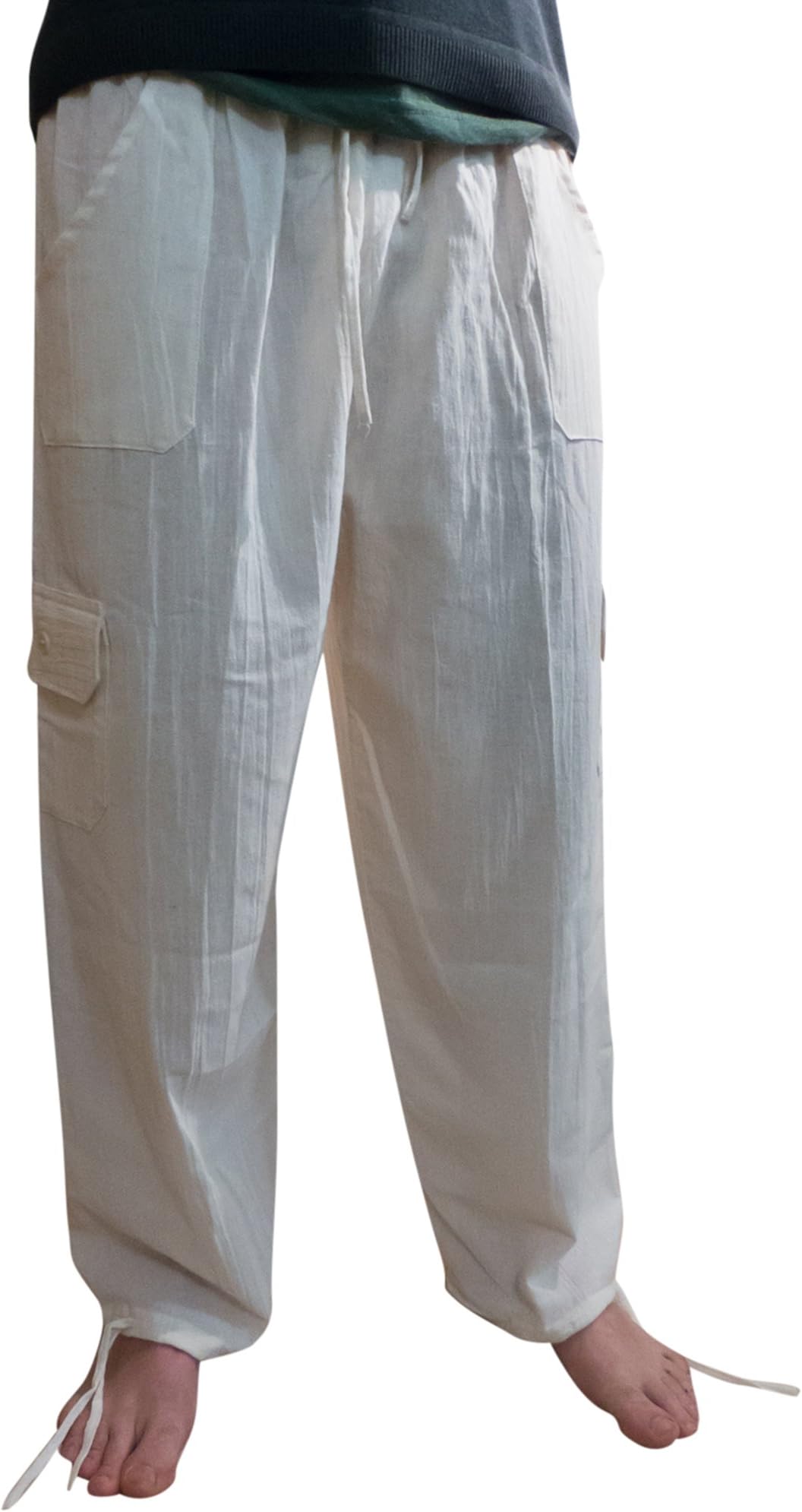 Tumia LACCotton Summer Ethically Traded Trousers, Elasticated Waist, Pockets, from Ecuador by Tumia
