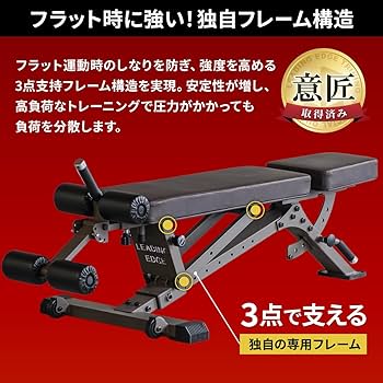 Amazon.co.jp: [リーディングエッジ] アジャスタブルベンチ 背面10段階