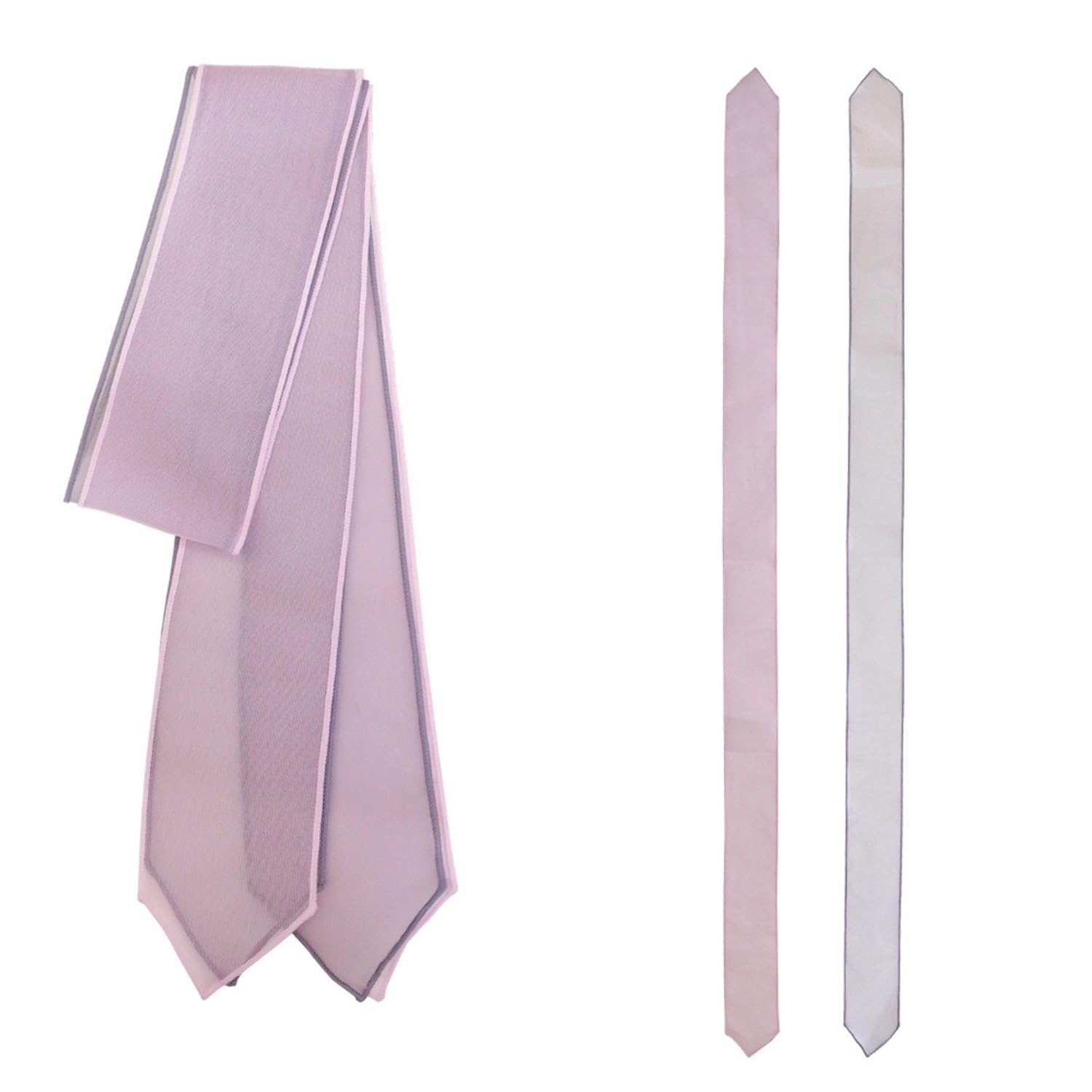 Sheer Hanbok Hair Ribbon – Lightweight Korean Traditional Style Scarf Accessory for Women, Versatile Wrap for Hair, Neck & Bags – 5 Colors (Pink)