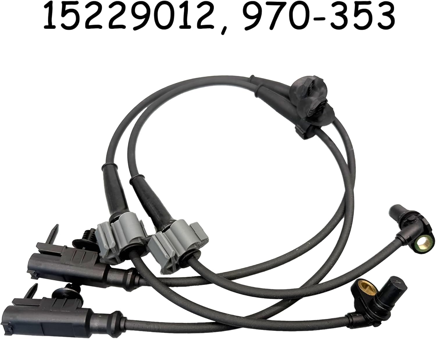 4PCS Front Rear Left Right ABS Wheel Speed Sensor Compatible with Cadillac Escalade Chevrolet Tahoe GMC Yukon XL Fits 4.8L 5.3L 6.0L V8(2007-2014) Replaces 15229012,15121067, 970-353,695-304