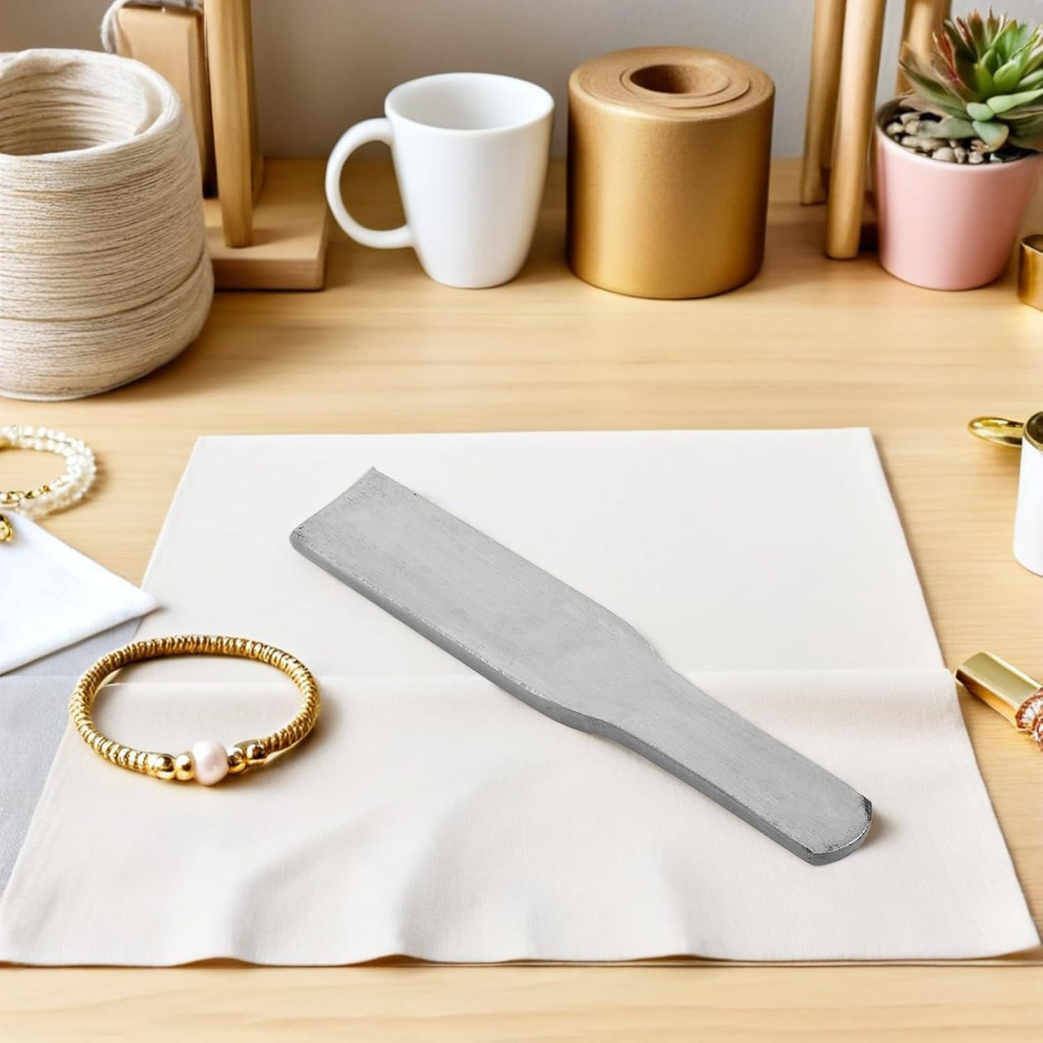 Jewelry Wire Shaping Hammer with Flat Face for Metalworking Craft, Ergonomic Jeweler Hammer Tool for Jewelry Making and Forming in Metalwork