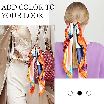 Foulard Di Seta Per Donna - Sciarpa In Raso Colori Vivaci, Morbida E Respirante