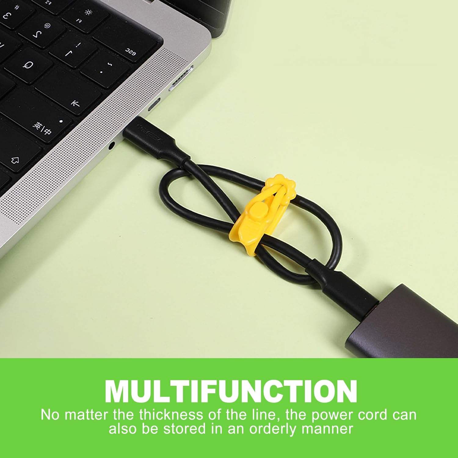 30 Pack Silicone Cable Ties Reusable Twist Ties for Cord Management Flexible Wire Organizers for Charging Cables Earbuds Power Cords Home Office Travel Accessory Multicolor