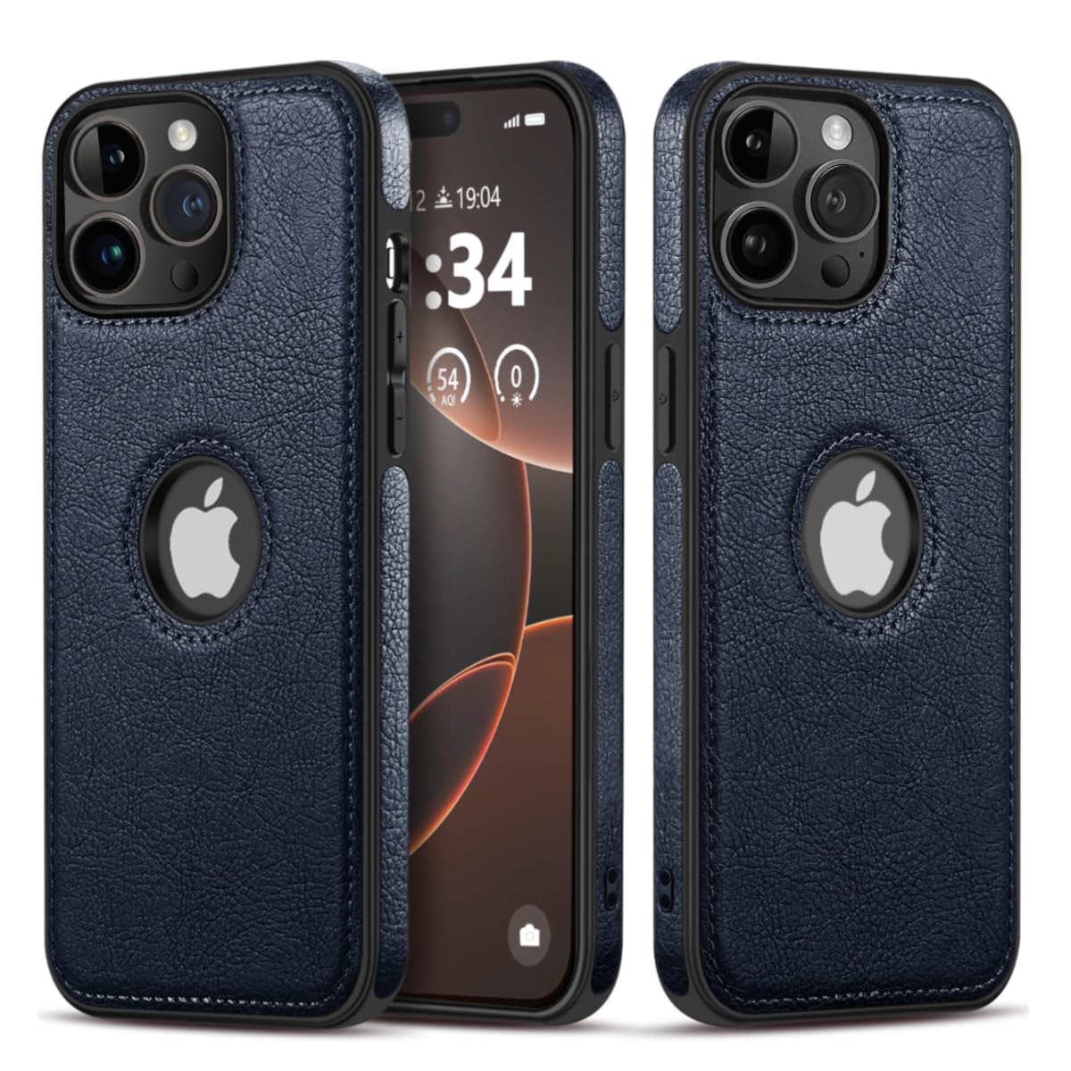 Razstorm Unique Design Luxury Leather Business Phone Case for iPhone 12 Pro Max Anti-Slip Scratch Resistant Ultra Slim Protective Case (2020,6.7”) (