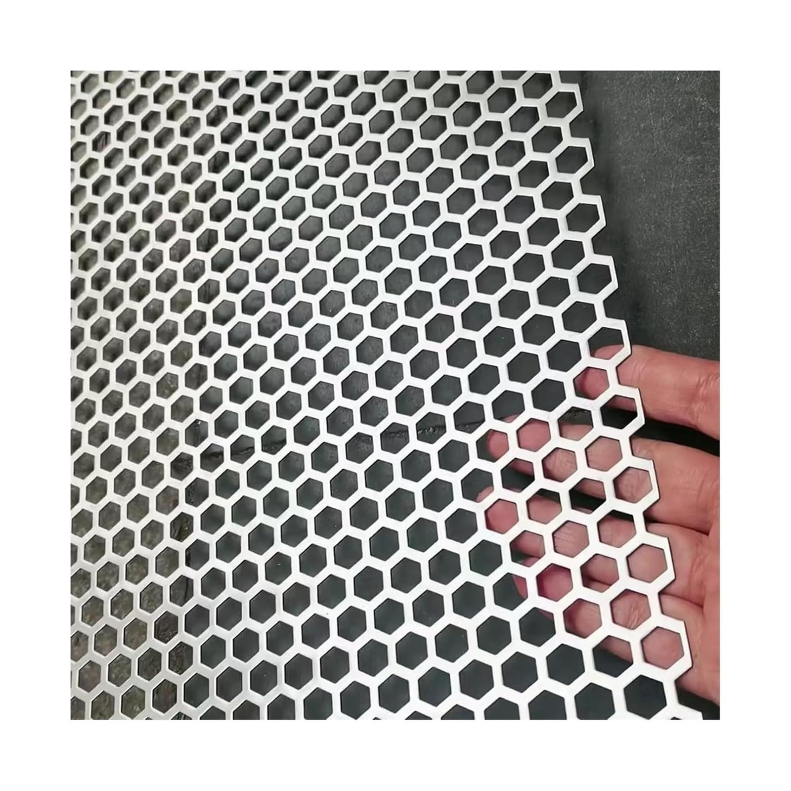 PULaif Perforated Sheet, 304 Stainless Steel Perforated Sheet Mesh Silver Multiple Sizes(10mm Mesh,25x35cm/9.8x13.7in)