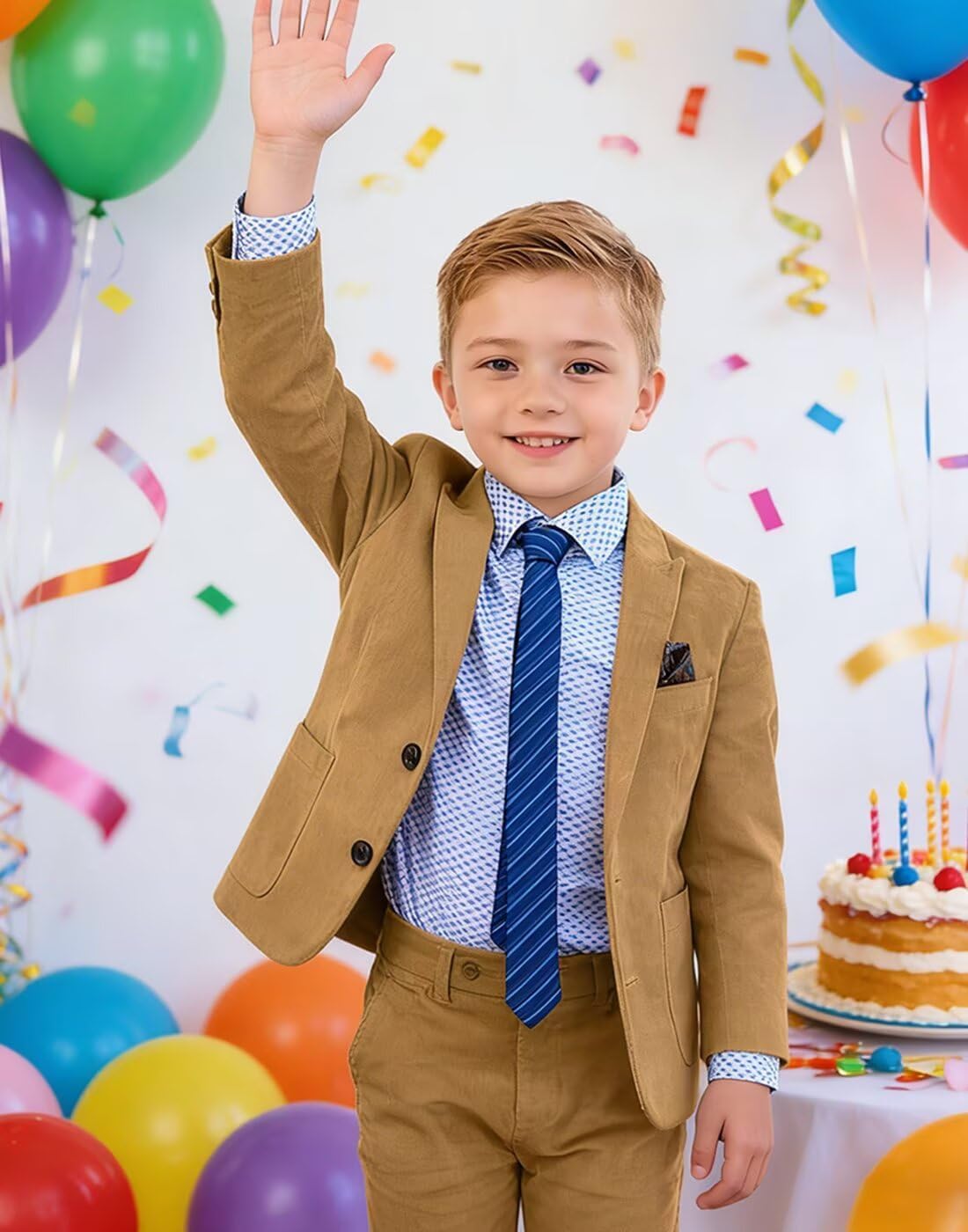 Retro Corduroy Boys Suit 2 Piece Toddler Tuxedo Ring Bearer Outfit Kids Slim Fit Dress Suits Wedding Prom
