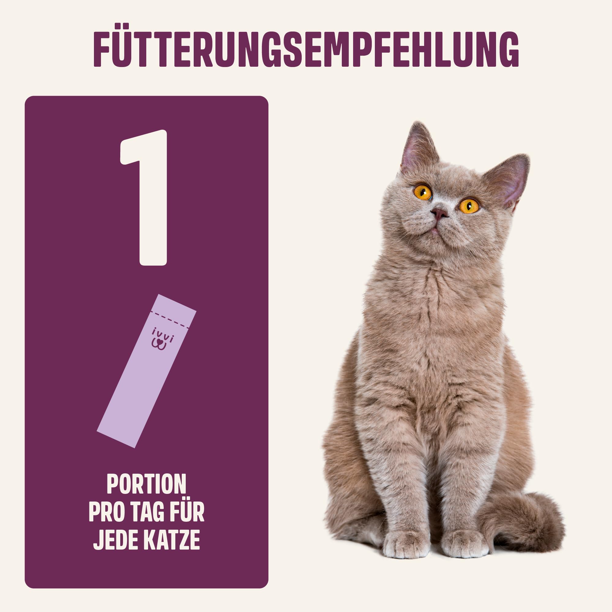 ivvi Ruhe Essenz für Katzen – Anti-Stress Schleck-Snacks mit Kamille, L-Tryptophan & Magnesium – Unterstützt Entspannung & Wohlbefinden – mit echtem Thunfisch – 30 Sticks x 15 g (450 g)