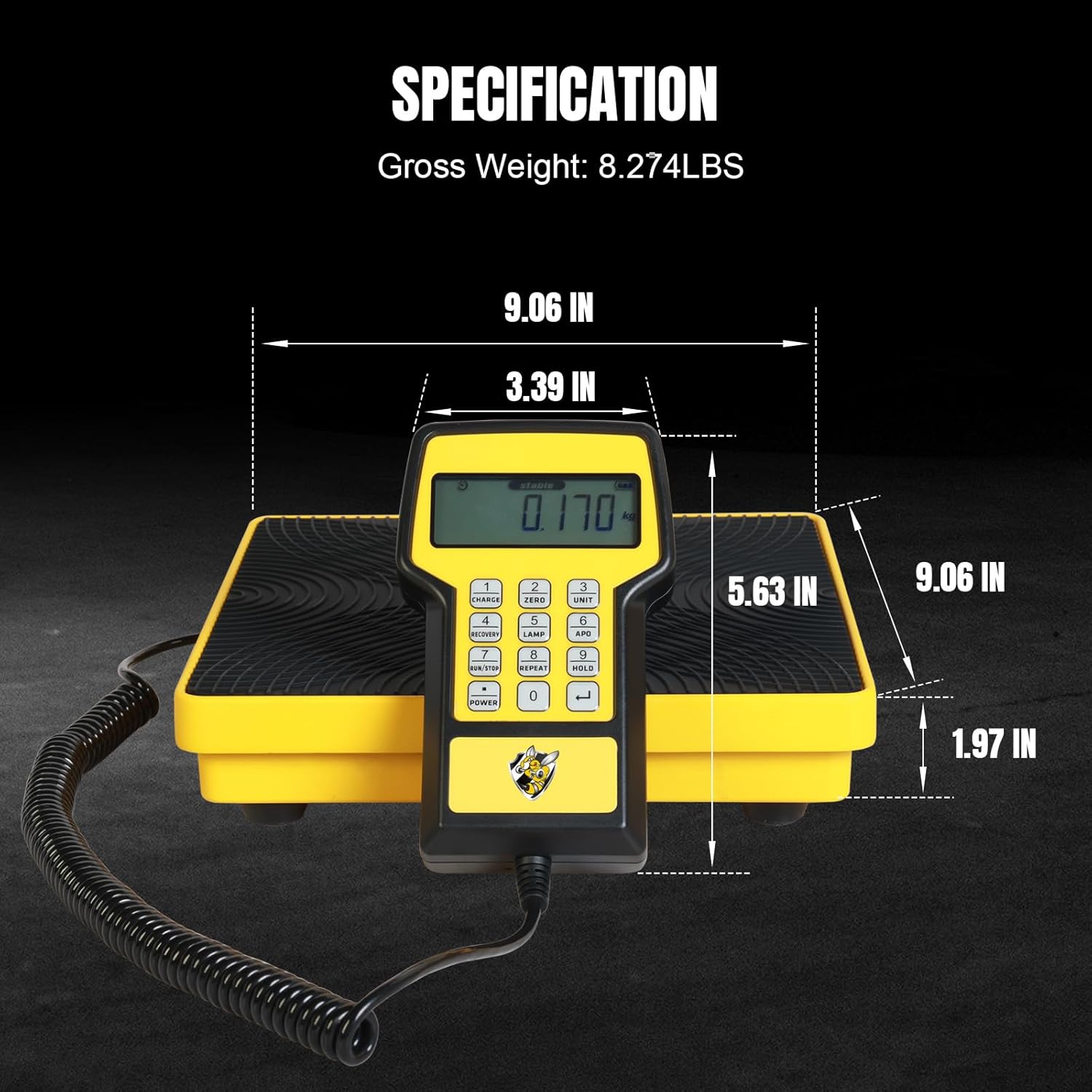 Upgraded Refrigerant Scale 220 LBS High Precision Programmable HVAC Electronic Refrigerant Charging Weight Scale Freon Scale with Portable Case for All Refrigerant Recovery Tanks