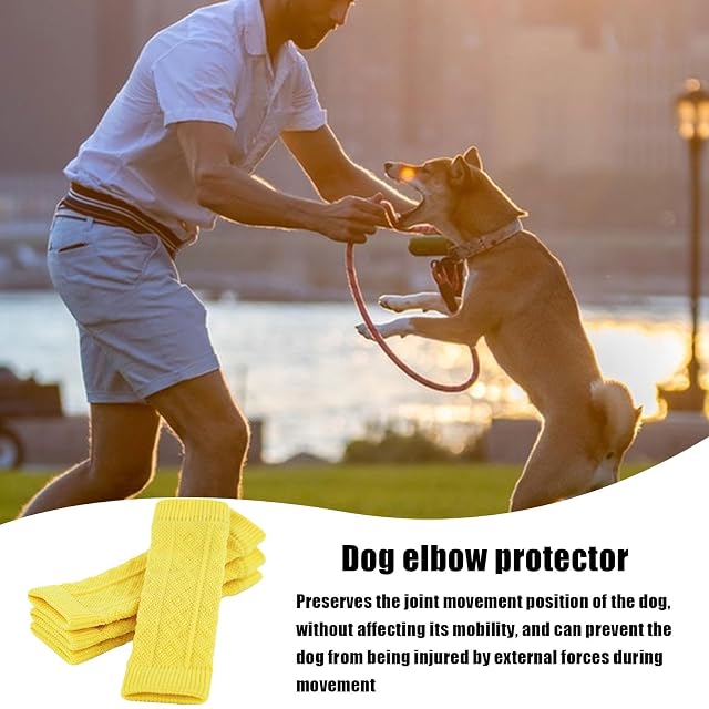 Foto 2 de 8 de Protector de codo para perro, 4 calentadores de piernas de perro, calentadores de patas de mascotas