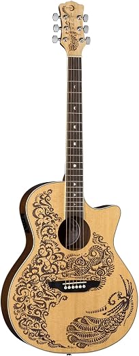 Luna Henna Paradise Select Spruce Acoustic Electric Guitar
