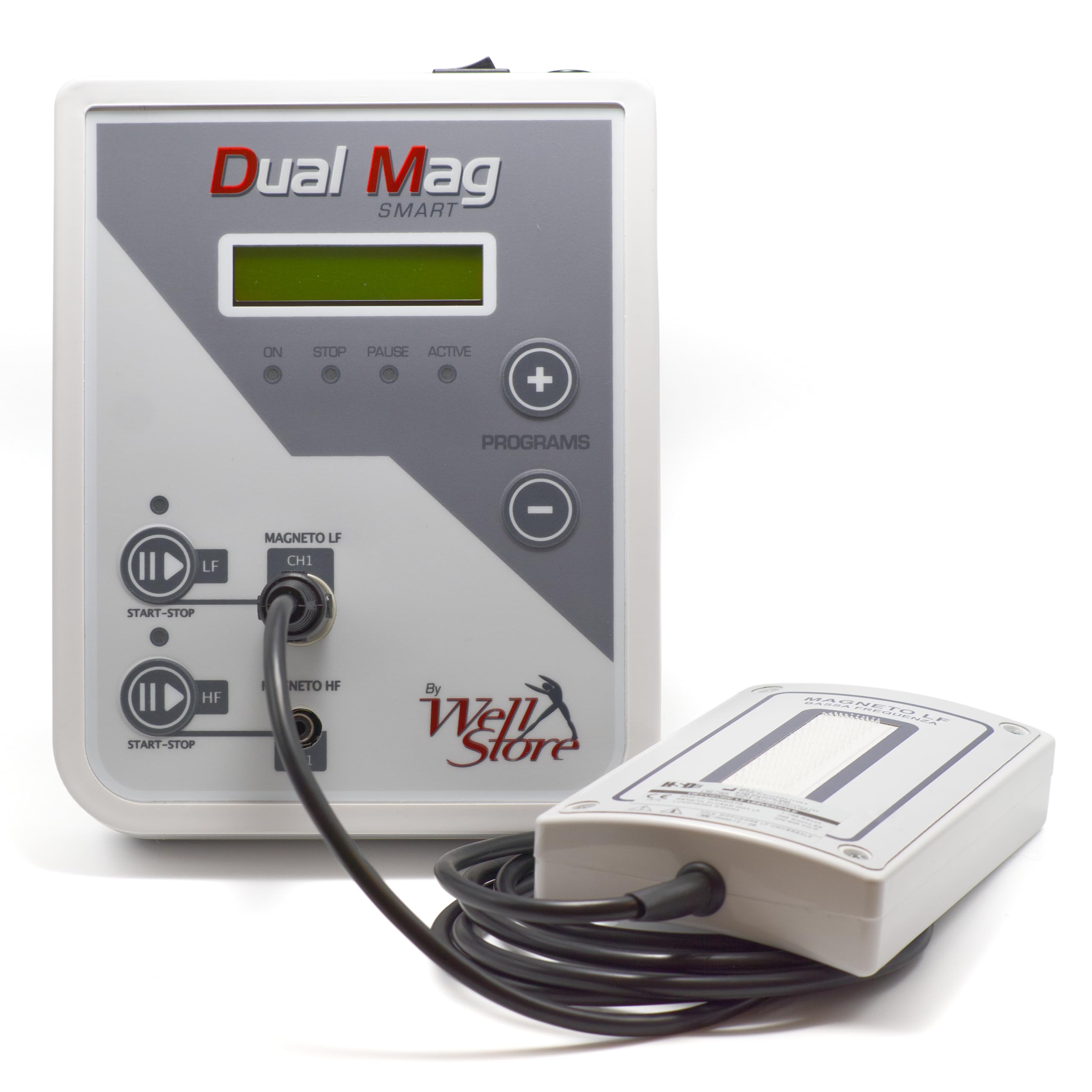 DualMag Smart Magnetoterapia CEMP Alta e Bassa Frequenza, 2 Canali Indipendenti, 92 Programmi, Dispositivo Medico Certificato, Uso Domiciliare e Ambulatoriale