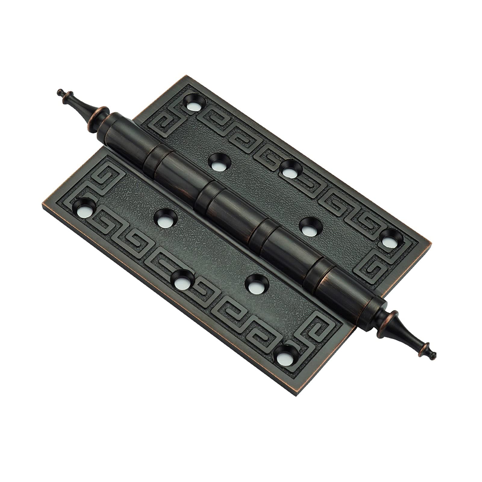 5Inch Brass Hings Thick Retro Antique Cabinet Door Neoclassical Hinge Gate Door, Cabinet, Drawer, Room Copper Hinge(Black)