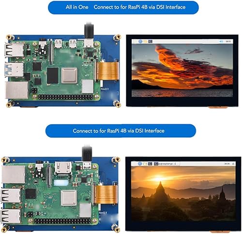 Miniatura 8 de Diyeeni 4.3 Inch QLED Touchscreen for RasPi, Capacitive 5 Point Touch, 160 Viewing Angle, 800x480 Resolution, Power Saving, Compatible for Ubuntu