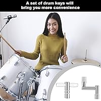 Vista 7 de Soulmate Drum Keys - Paquete de 5 afinadores de tambor con llave de afinación de tambor con llave de movimiento continuo, herramienta de percusión