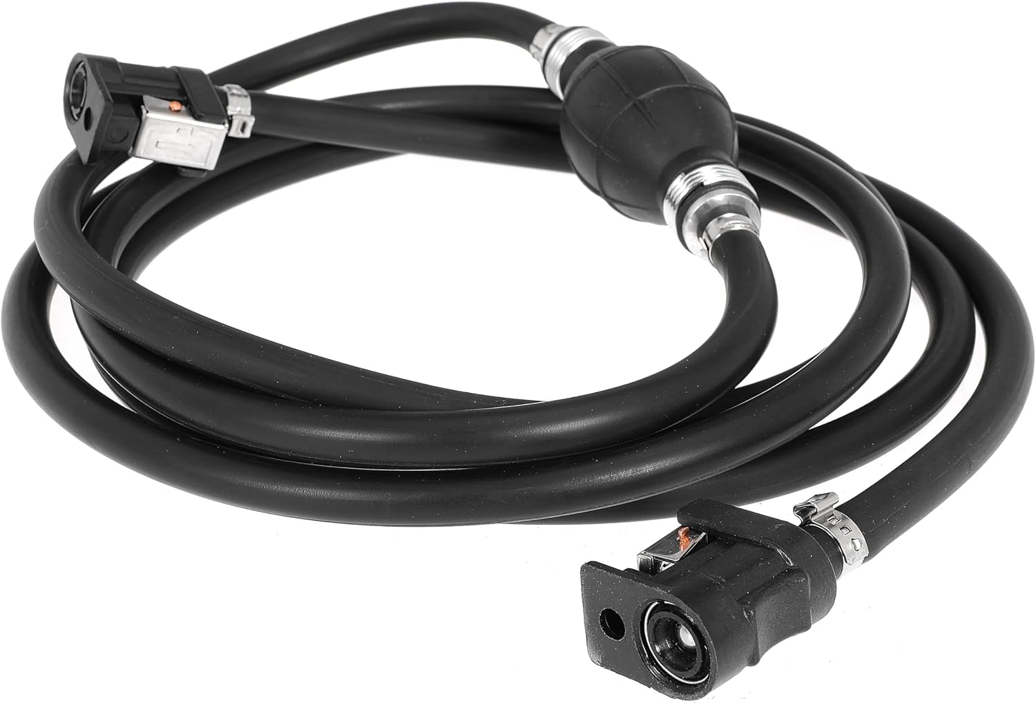 Marine Boat Fuel Line Kit 8mm (5/16") Fuel Line Assembly with Primer Bulb & Connector - 10FT Marine Outboard Boat Motor Fuel Gas Line Hose for RVs, Tractors, and Caravans