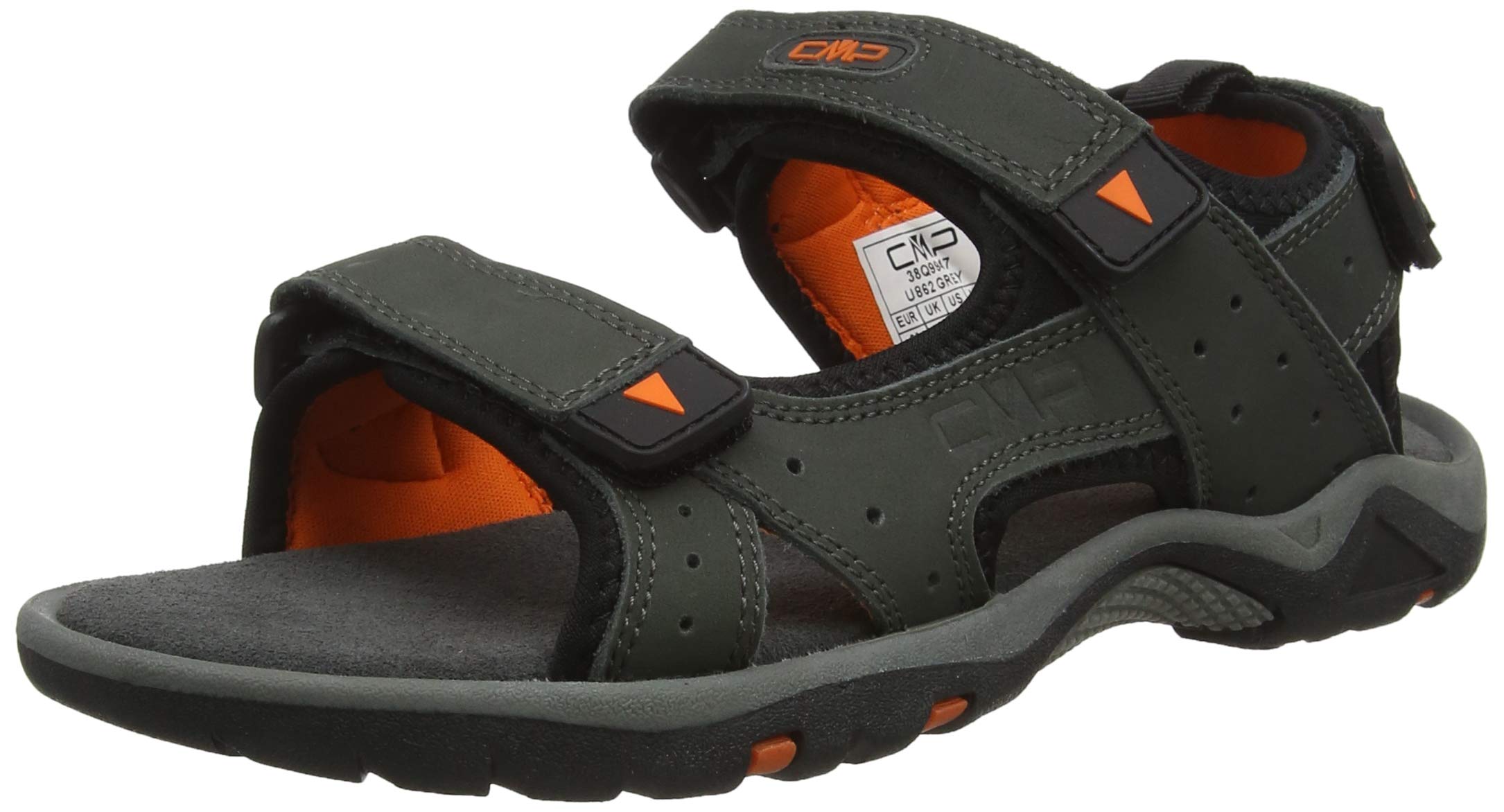 CMP Men's Almaak Hiking Sandal Ankle Strap, Grey Grey U862, 9.5 UK