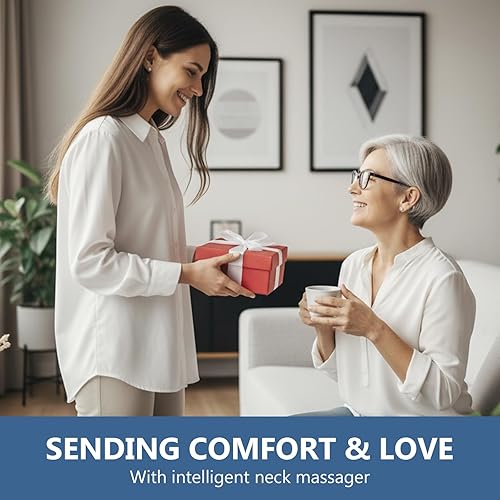 Miniatura 9 de Masajeador de cuello con calor, masajeador de cuello inalámbrico portátil para hombros dolorosos, multifuncional y ultraligero, el mejor regalo para