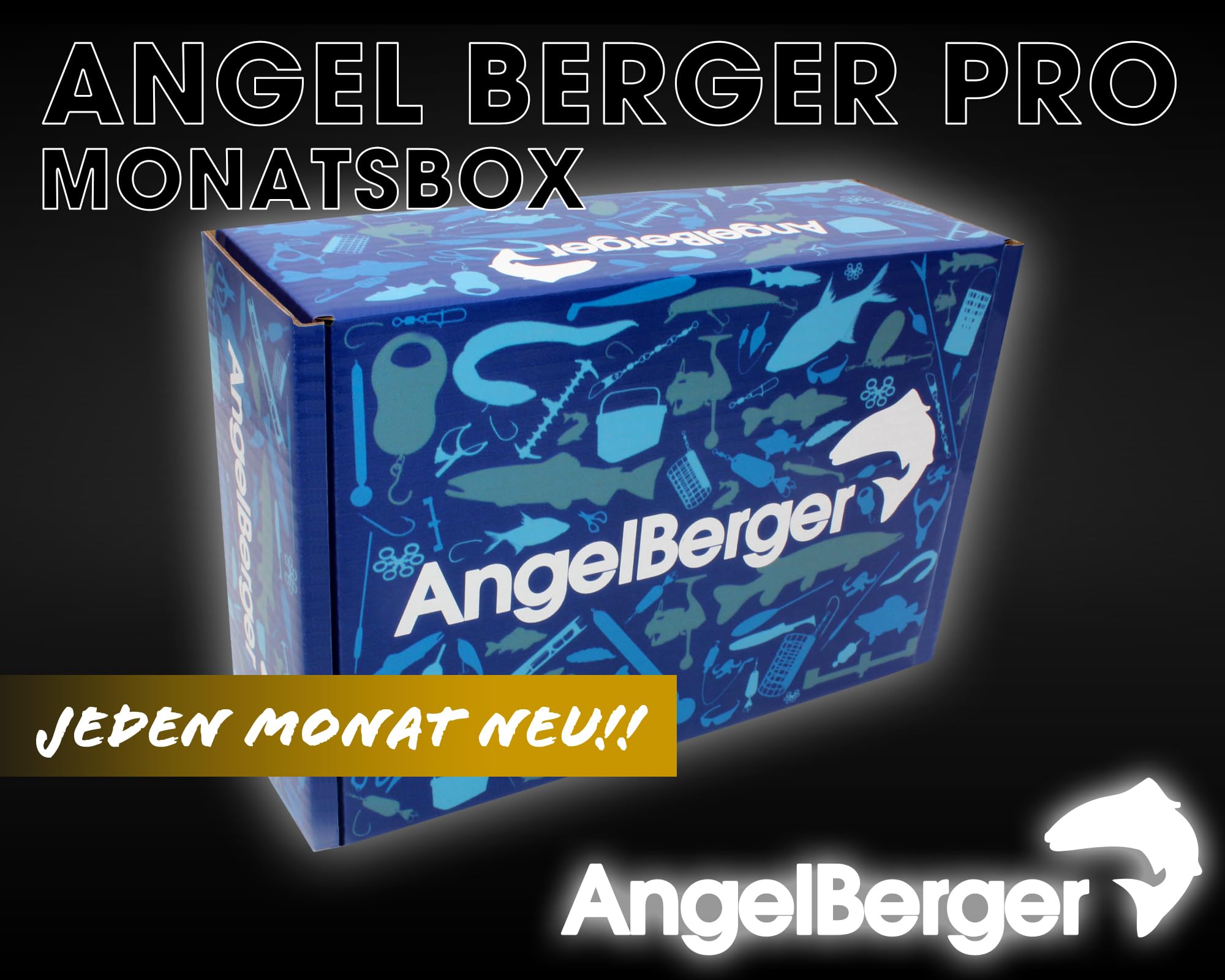 Angel Berger Pro Monatsbox Angelbox gefüllt mit Angelzubehör Promo Box Fishing Tackle Geschenk Angeln Angelgeschenk (Juli)