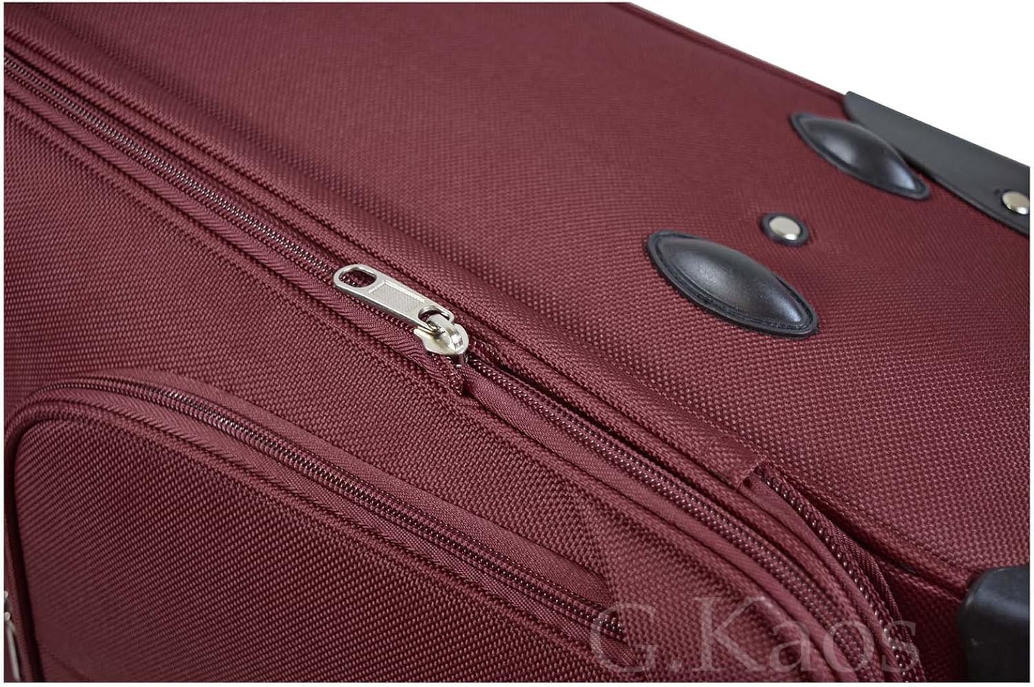 Set 3 Valigie espandibile Valigia semirigide in tessuto poliestere 4 ruote piroettanti trolley piccolo adatto bagaglio a mano per cabina con compagnie lowcost (Bordo)