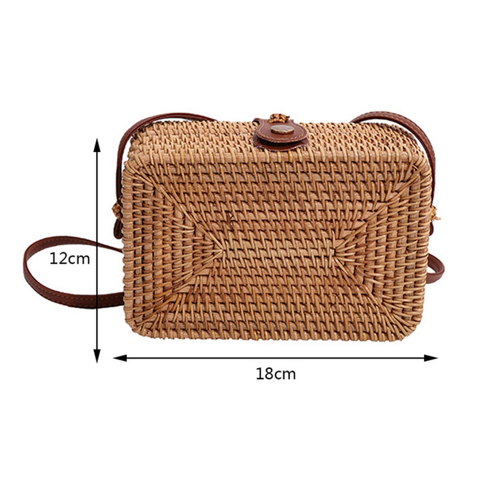 NOGRAX Zaino Scuola Borse Di Paglia Estiva Per Sacchetti Di Spalla Di Cannuccia Da Donna Rattan Manico Intrecciato Sacche Di Spiaggia A Crochet Cavo Raffa Borse Casual