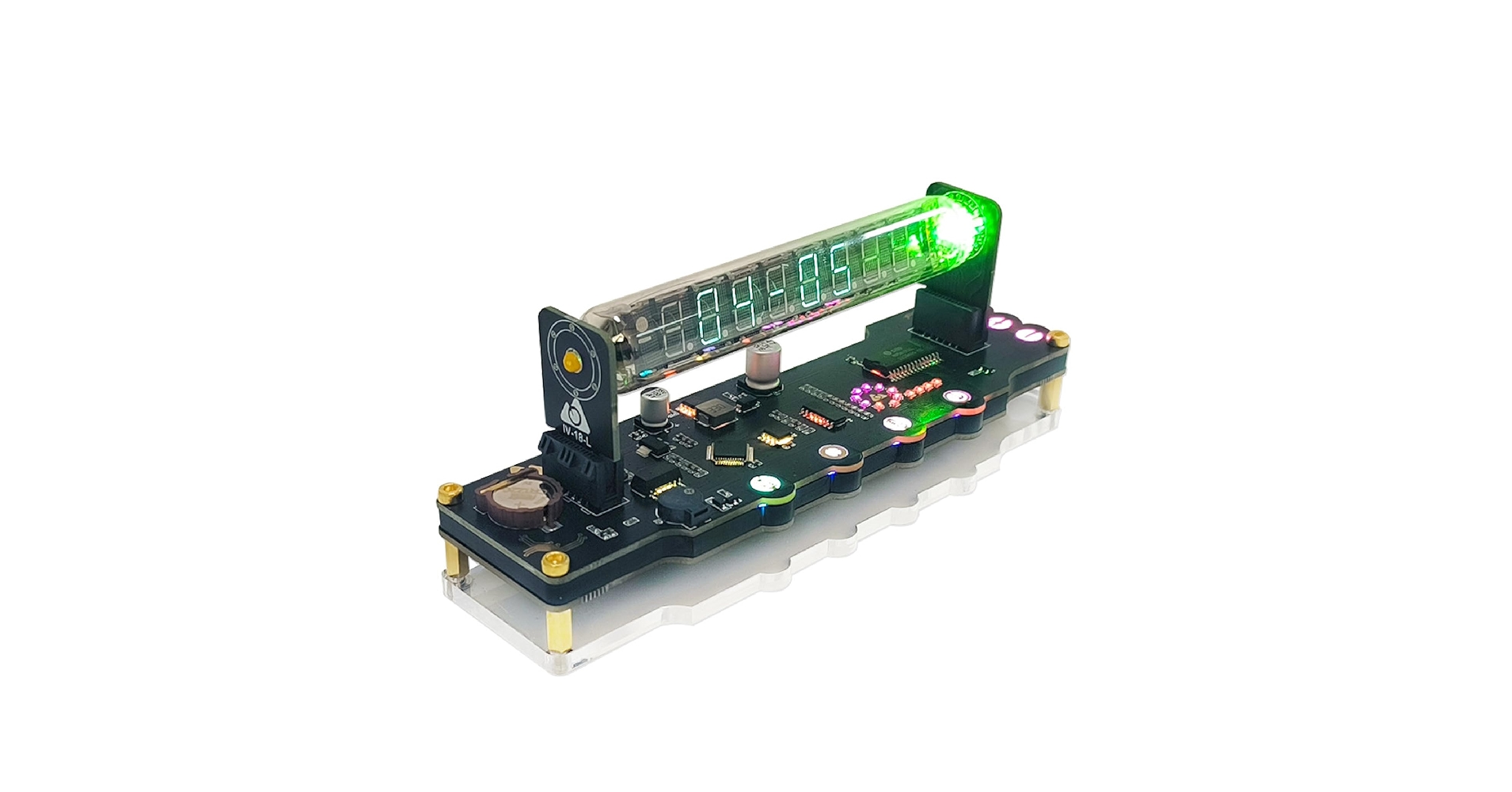 Amazon.co.jp: ニキシー管時計 IV18 蛍光管時計、サイバーパンク