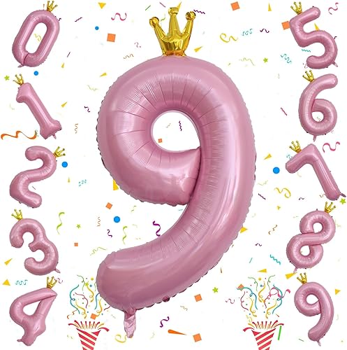 Vista 48 de Globos de 40 pulgadas, globo azul claro número 4, helio autoinflable de aluminio azul bebé para niños de 40 a 15 años, decoraciones de fiesta