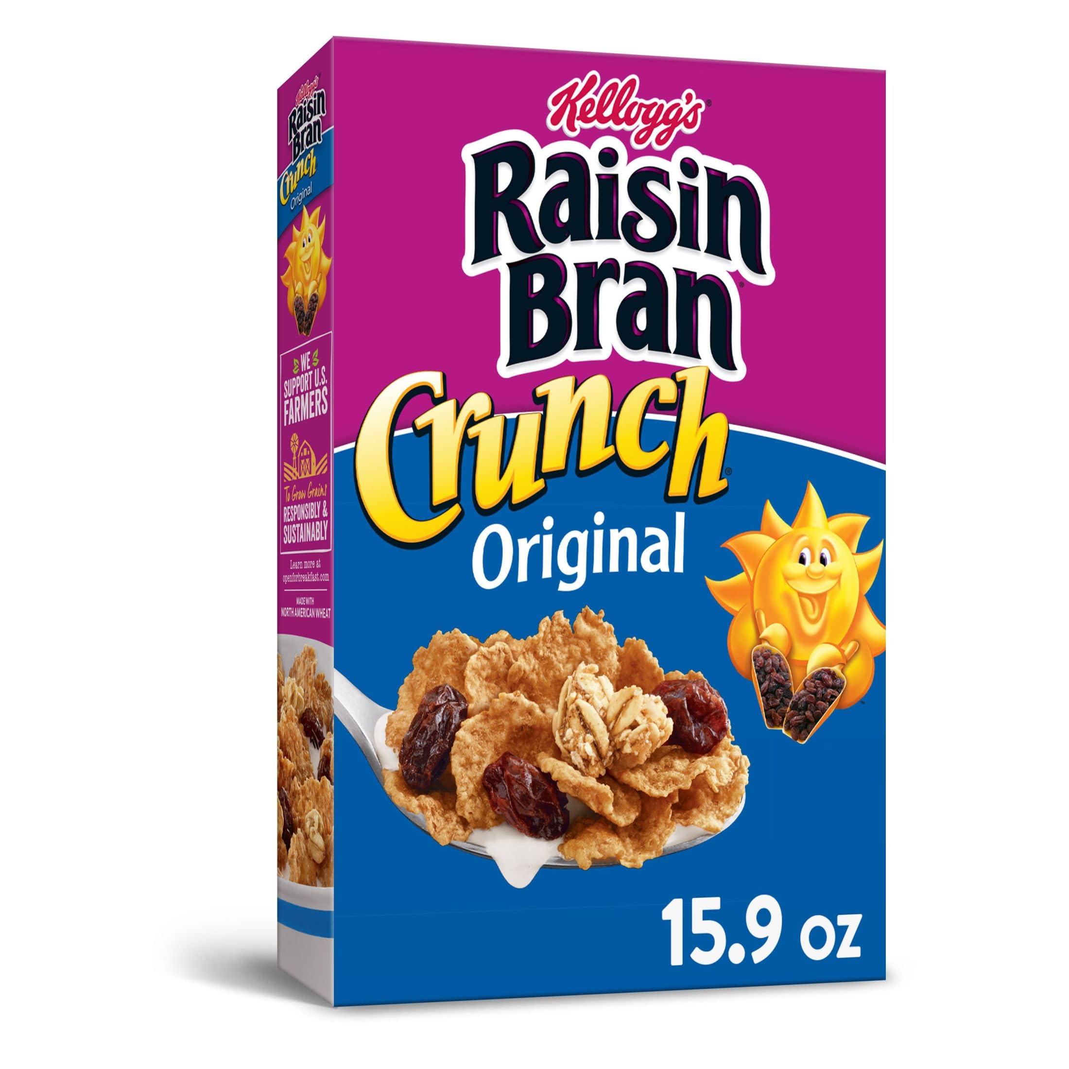 Buy Kellogg's Raisin Bran Crunch Cold Breakfast Cereal, Fiber Cereal