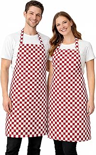 IBEX Metzger-Latzschürze aus Polycotton, ohne Tasche, professionelle Küchenschürze für Restaurants, Barpersonal, Köche, Kellner