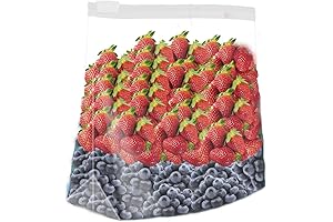 20 COUNT Slider 2-Gallon Stand & Expand Freezer Bags for Kitchen, Clothing, Storage