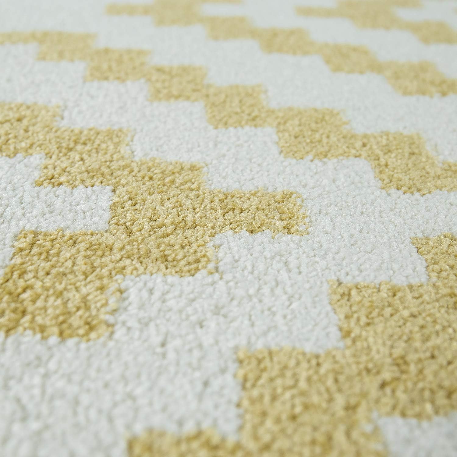 Paco Home Modern Area Rug with Moroccan Diamond Pattern in Pastel Yellow-White, Size: 2' x 3'3"