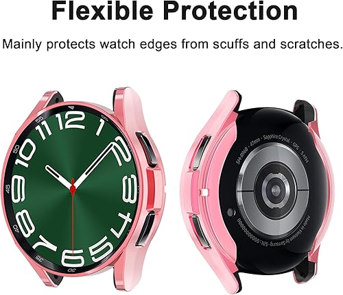 Miniatura 2 de Paquete de 6 fundas protectoras de reloj para Samsung Galaxy Watch6 Classic, TPU suave, resistente a los arañazos, flexible (sin vidrio templado)