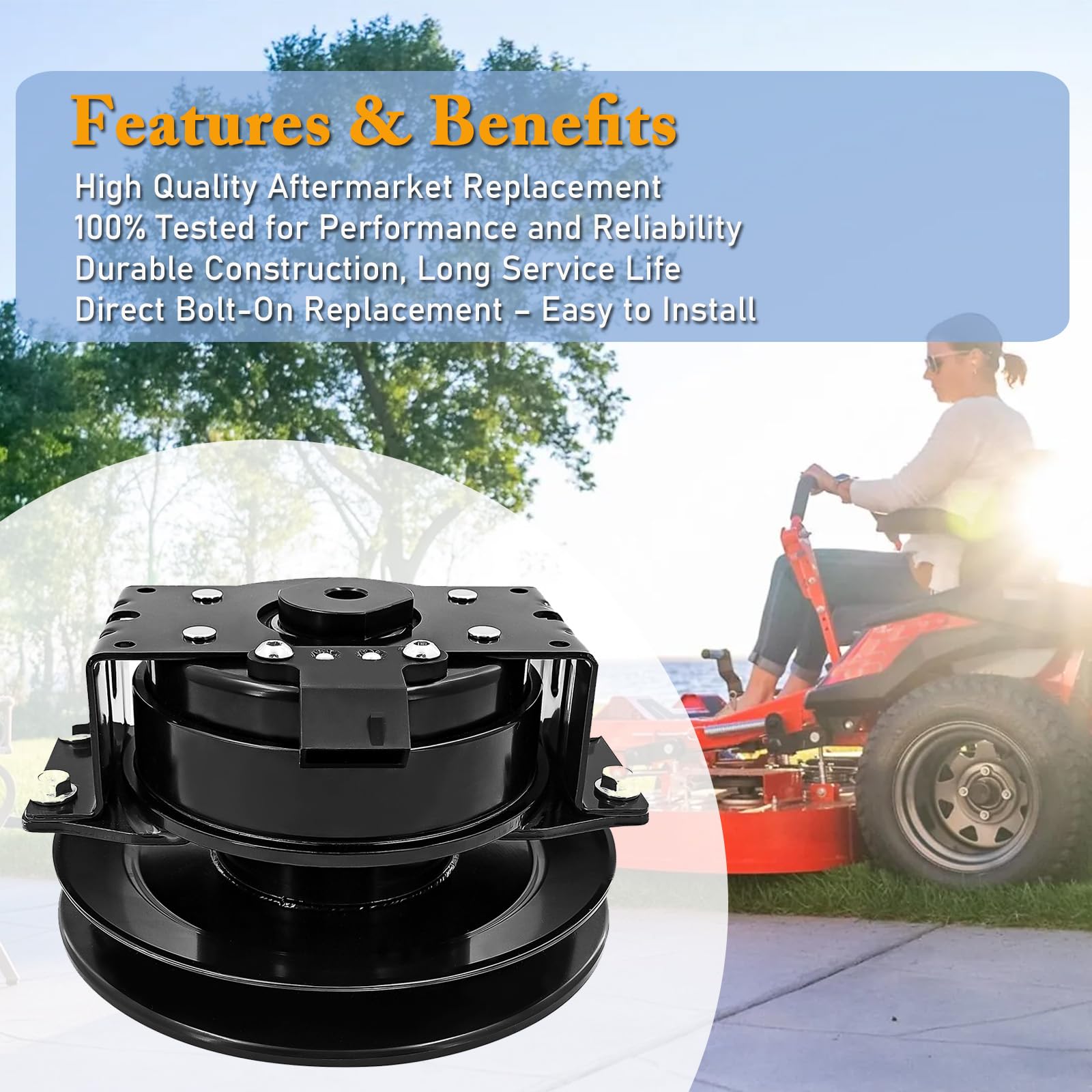 59118500 - Embrague eléctrico PTO de repuesto para Ariens Apex 48 52 60 para Gravely ZT HD 44 48 52 60 Pro-Turn 48 52 60 para Ogura Replace# 53797600 05118900